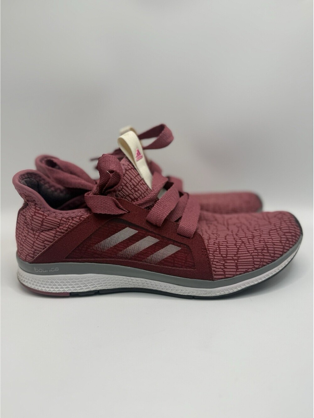 Adidas Edge Lux Pink Maroon Women’s Running Shoes Size 8 Athletic Chic NWOB